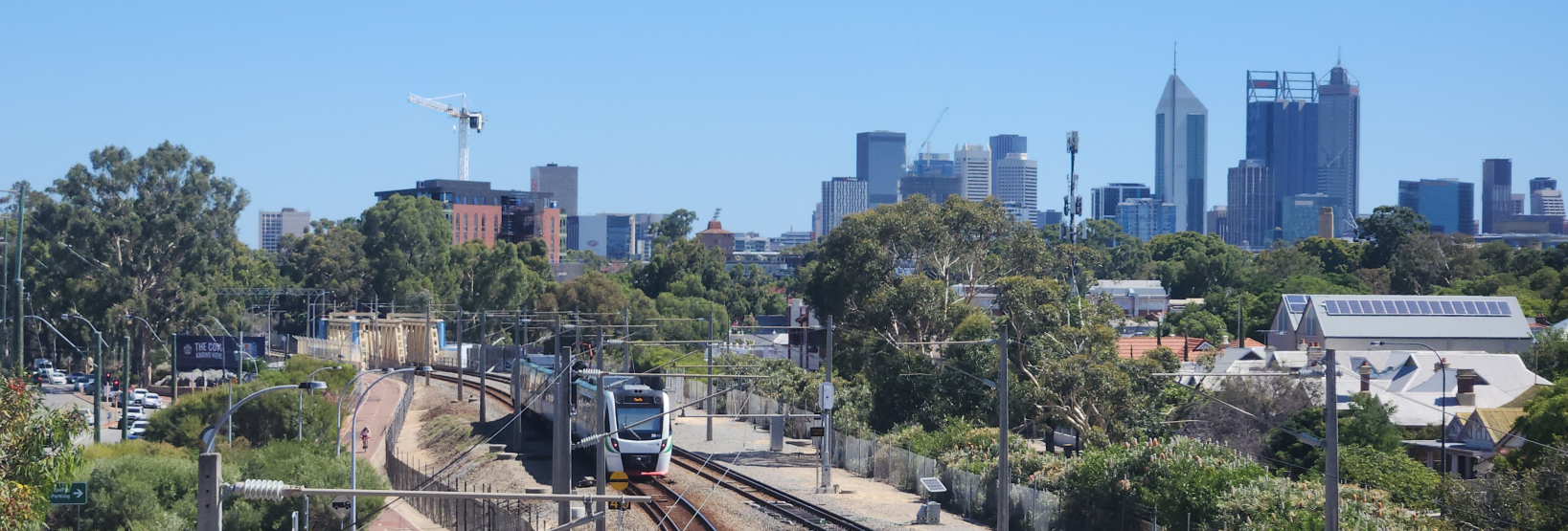 Perth train banner